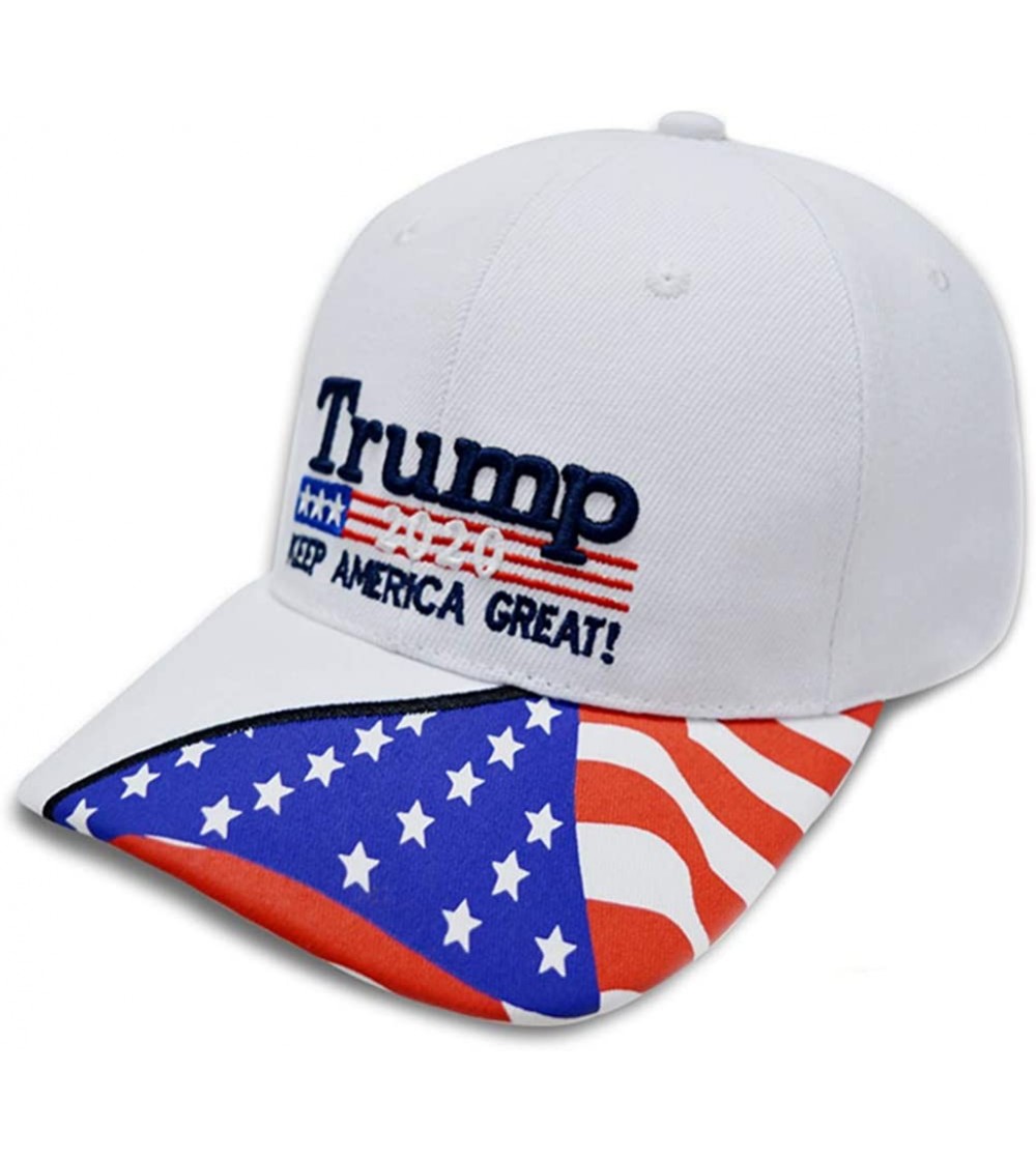 Skullies & Beanies Make America Great Again Donald Trump Cap Hat Unisex Adjustable Hat - 015 White - CF18AU6ERW0