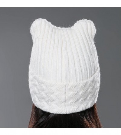 Skullies & Beanies Womens Autumn Knit Wool Hat Winter Unisex Beanie Cap Multicolor - White - C812MZK6E84