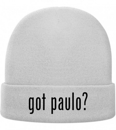 Skullies & Beanies got Paulo? - Soft Adult Beanie Cap - White - CO18AXO8W09