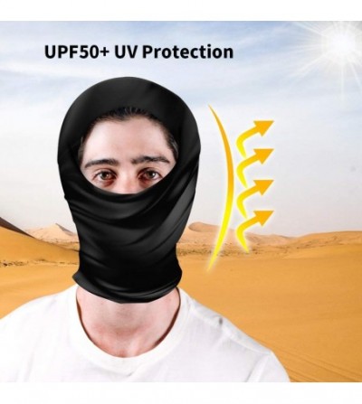 Balaclavas UPF50+ UV Protection Seamless Bandanas Face Cover Neck Gaiter Scarf Headbands for Outdoors Sports - Gray & White -...