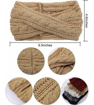 Cold Weather Headbands Knitted Hairband Crochet Twist Ear Warmer Winter Braided Head Wraps for Women Girls - Color I - CS1927...
