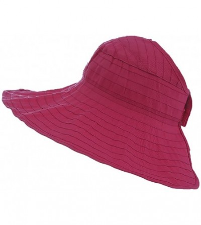 Sun Hats Women Sun UV Protection Hat Top Open Packable Foldable Beach Travel - Burgundy - CN17Z3TT8W0