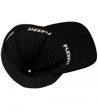 Baseball Caps Mesh Back Flex-Fit Trucker Style Caps - Black/Black - CI126M53UZF