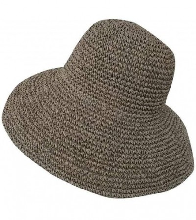 Sun Hats Women Big Brim Sun Hat Foldable Straw Hat Summer Beach Hat Fisherman Hat Sun Hats - Light Gray - C118RLK0Y6M