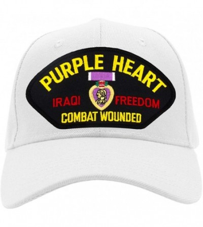 Baseball Caps Purple Heart - Iraqi Freedom Veteran Hat/Ballcap Adjustable One Size Fits Most - White - CU18SW9HE75