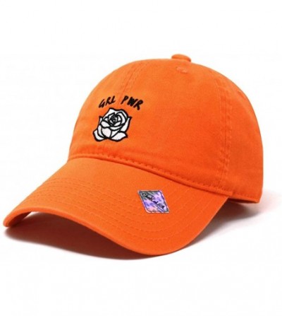 Baseball Caps Girl Power Dad Hat Cotton Baseball Cap Polo Style Low Profile - Orange - CR18OA3SC0Z