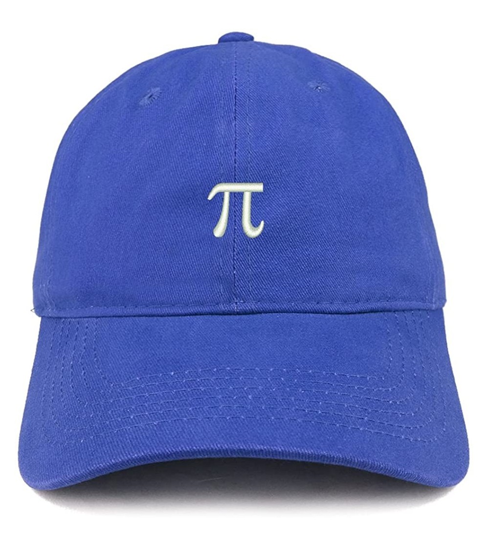 Baseball Caps Pie Math Symbol Small Embroidered Cotton Dad Hat - Royal - CC18GC0N0RL