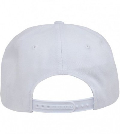 Baseball Caps Solid Color Retro Flat Bill Snapback Baseball Cap (One Size- White) - CH120QRE92X
