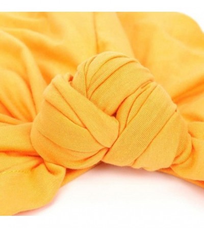Skullies & Beanies Fashion Women Warm Knit Crochet Ski Hat Boho Braided Turban Headdress Cap - Yellow - CF18GAAOLOW