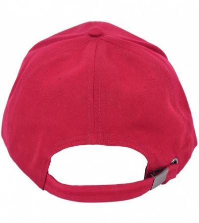 Baseball Caps Unisex Long Brim Baseball Cap Cotton Adjustable Sun Hat Large Visor Anti-UV for Outdoor Sports - Burgundy - C71...