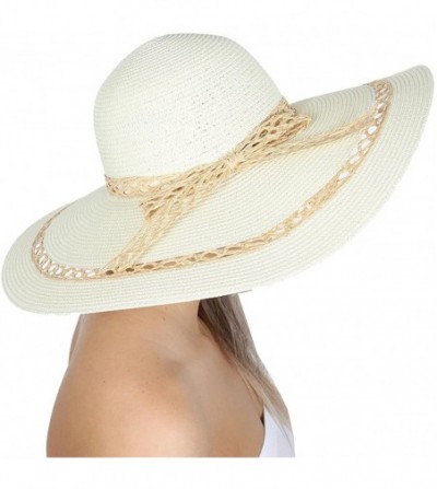 Sun Hats Beach Hats for Women - Wide Brim Summer Sun hat - Floppy Paper Straw UPF Sun Protection - Travel Outdoor Hiking - CE...
