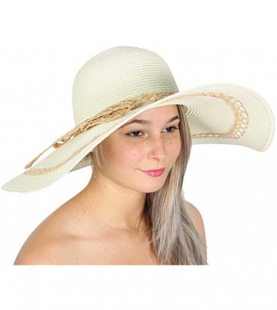 Sun Hats Beach Hats for Women - Wide Brim Summer Sun hat - Floppy Paper Straw UPF Sun Protection - Travel Outdoor Hiking - CE...