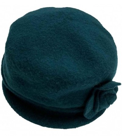 Fedoras Women's Spencer Wool Cloche Hat - Conifer - CE195S07RO8