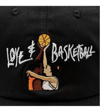 Baseball Caps Love and Basketball Dad Hat Cotton Baseball Cap Adjustable Baseball Caps Unisex - Black - CH184T037EW