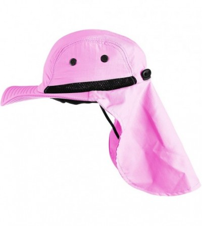 Sun Hats Headware Extreme Outdoor Condition Ear Neck Flap Protection Sun Hat - Light Pink - C018GN8O99D