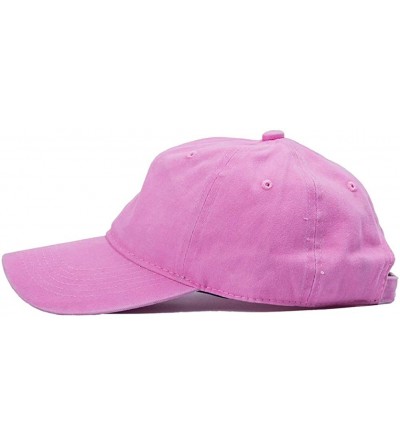 Baseball Caps Men's Baseball Cap Dad Hat Washed Distressed Easily Adjustable Unisex Plain Ponytai Trucker Hats - Pink - C918Y...