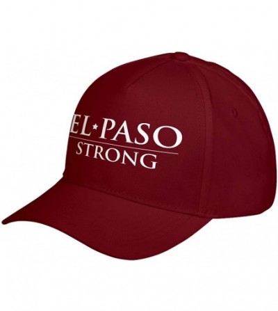 Baseball Caps Hat El Paso Strong Adjustable Unisex Baseball Cap - Maroon - C618XESN7O9
