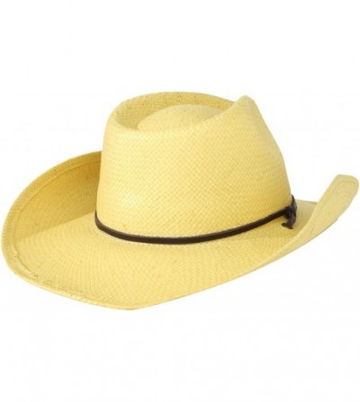 Cowboy Hats Women's Soft Toyo Paper Cowboy Hat - Beige - C31171D07GN