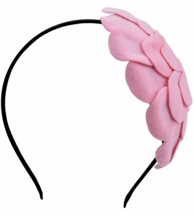 Headbands Fascinator Headband Flower Pillbox Hat Hair Hoop Wedding Headpiece - C5120HDXGBL