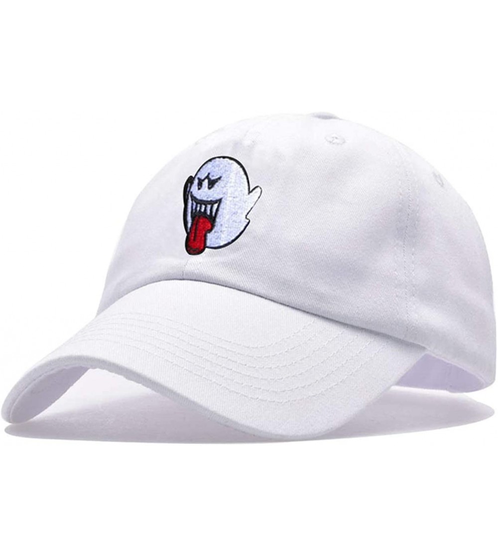 Baseball Caps Ghost Hat-Dad Baseball Cap - Embroidered Adjustable Snapback - White - CW18I4UWWTH