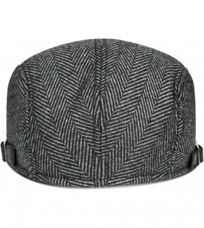 Newsboy Caps Men's Classic Newsboy Beret Gatsby Hat Winter Thick Blend Wool Vintage Flat Ivy Cabbie Cap Boyfriend Gift - C819...