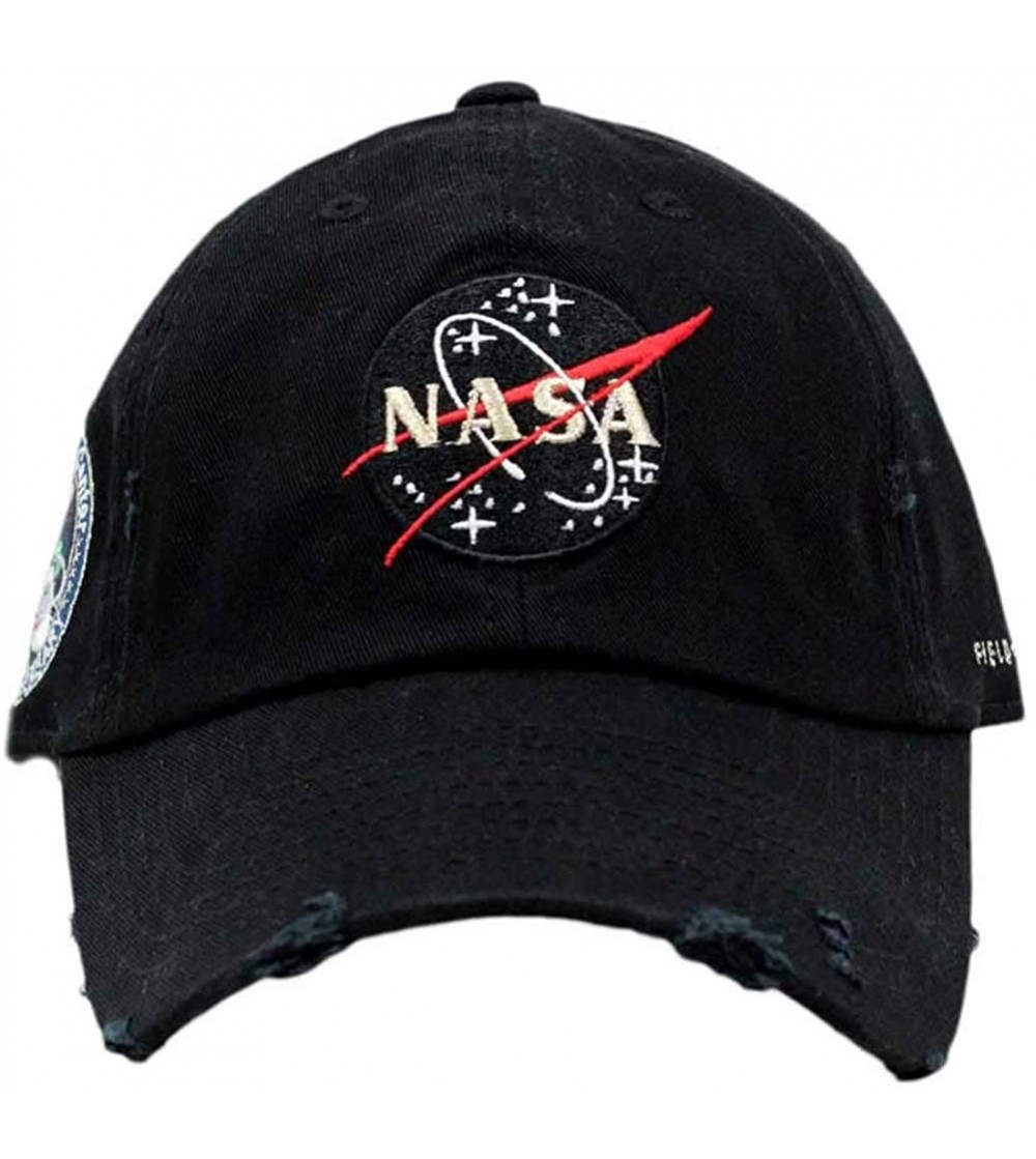 Baseball Caps Skylab NASA Hat with Special Edition Patch - Black Gold Distressed - CV183RM628A