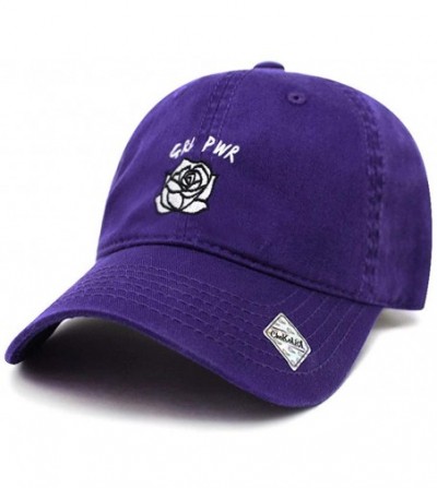 Baseball Caps Girl Power Dad Hat Cotton Baseball Cap Polo Style Low Profile - Purple - CB18Q7GZM3R