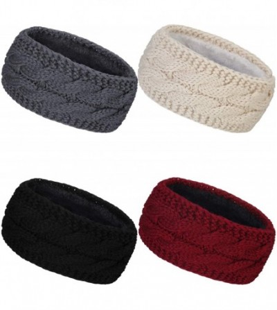 Cold Weather Headbands Pieces Headband Braided Winter Crochet - CJ18AYCZQ2K