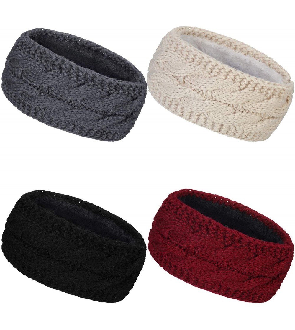 Cold Weather Headbands Pieces Headband Braided Winter Crochet - CJ18AYCZQ2K
