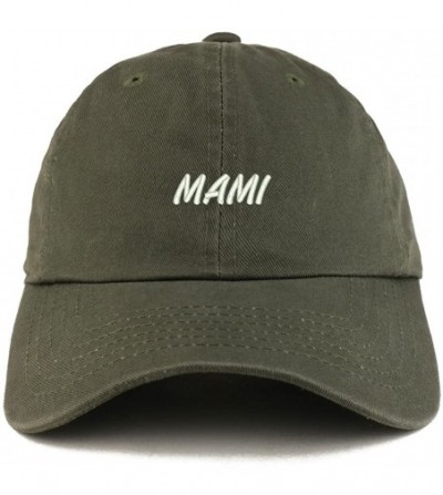 Baseball Caps Mami Embroidered Low Profile Soft Cotton Dad Hat Cap - Olive - C818D550ZMZ