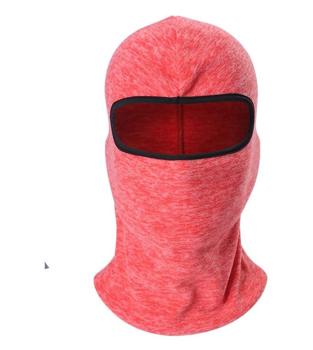 Balaclavas Cationic Fabric Balaclava Masks Winter Thermal Fleece Full Face Mask Neck Warmer - A06 - Red - C0186OLT4GT
