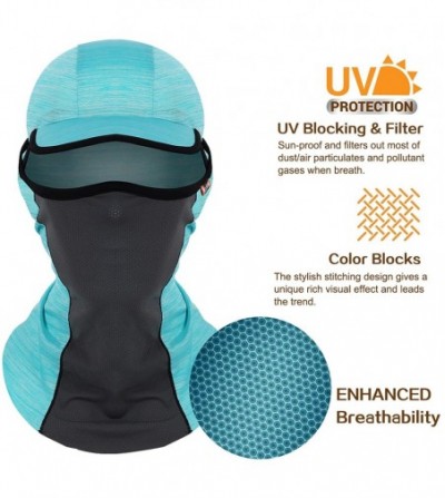 Balaclavas UV Face Mask Balaclava Dust Sun Protection Face Cover Brethable Cooling - Blue - CN19727KT3M