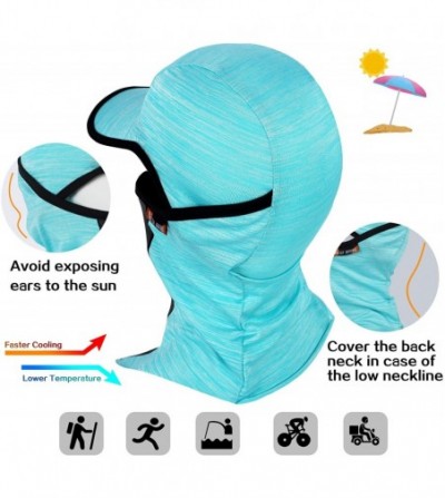 Balaclavas UV Face Mask Balaclava Dust Sun Protection Face Cover Brethable Cooling - Blue - CN19727KT3M