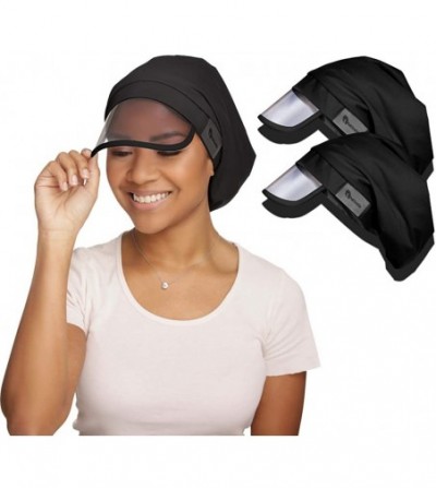 Rain Hats Women's Rain Hat- Waterproof- Sun Protection- Satin-Lined- Packable - Black - Pack of 2 - CH18UXUIETT