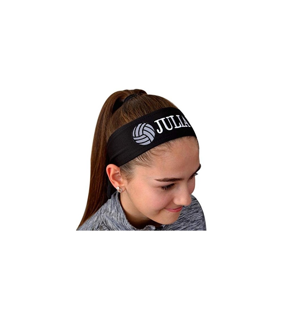 Headbands Volleyball TIE Back Moisture Wicking Headband Personalized with The Embroidered Name of Your Choice - CO189TI9CS8