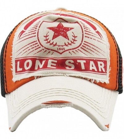 Baseball Caps Lonestar Collection Big T Western Dallas Houston Hats Vintage Distressed Baseball Cap Dad Hat Adjustable - CK18...