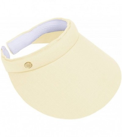 Visors Women's Cotton Clip On Sun Visor Hat - Banana Yellow - CI12HPV5J4F