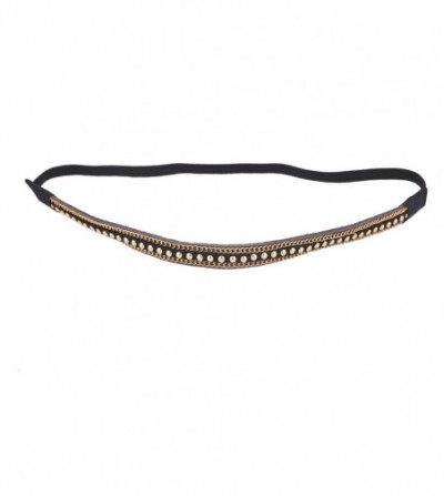 Headbands GoldTone Chain Studded Faux Rhinestone Headband Headwrap Set (3pc) - CA189NLADXA