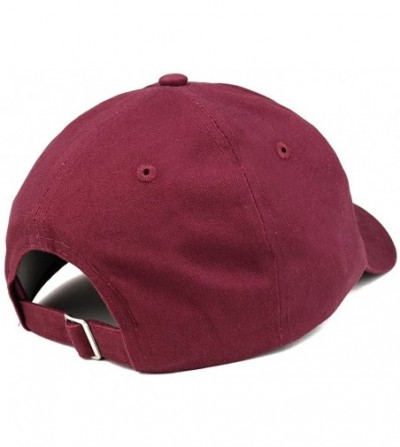 Baseball Caps Boston Terrier Embroidered Brushed Cotton Dad Hat Ball Cap - Maroon - CB180D0706N
