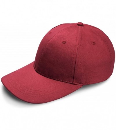 Baseball Caps Baseball Cap Summer Hat With Adjustable Velcro For Men And Women - Red - C718WHCLAG7