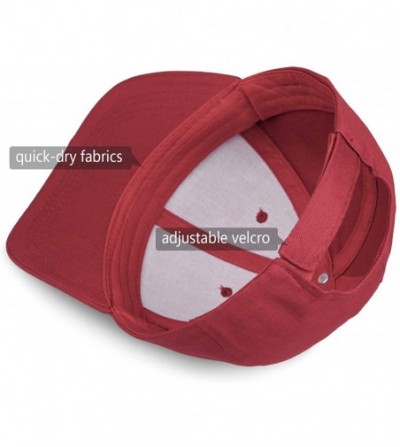 Baseball Caps Baseball Cap Summer Hat With Adjustable Velcro For Men And Women - Red - C718WHCLAG7