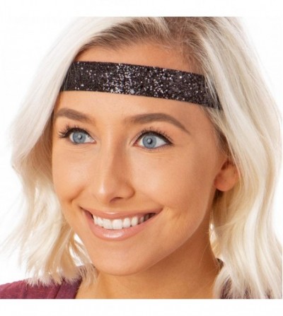 Headbands Women's Adjustable No Slip Cute Fashion Headbands Bling Glitter Hairband Packs - CM1873702W7