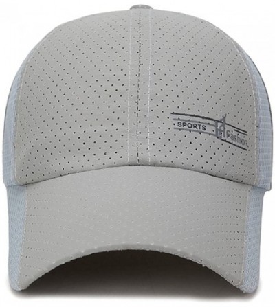 Baseball Caps Fashion Adult Mesh Hat Quick-Dry Collapsible Sun Hat Outdoor Sunscreen Baseball Cap - X-gray - CH18RDC0QAX