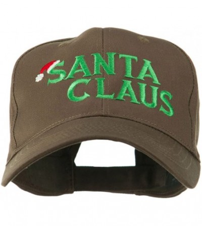 Baseball Caps Christmas Hat with Santa Claus Embroidered Cap - Brown - C611GI6NYTV