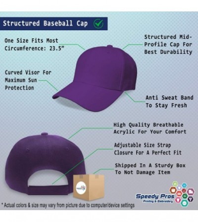 Baseball Caps Custom Baseball Cap Pineapple Embroidery Dad Hats for Men & Women Strap Closure - Purple - CX12L4FQ32P