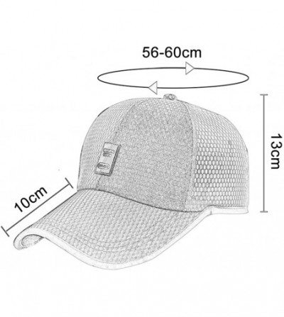 Sun Hats Unisex Mesh Anti-UV Sun Hat Breathable Dry Quickly Baseball Hat Running Cap - Black - CH18RW3IS2D