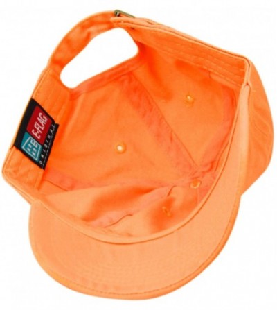 Baseball Caps Washed Low Profile Cotton and Denim Baseball Cap - Orange - C012NZ6NLGP