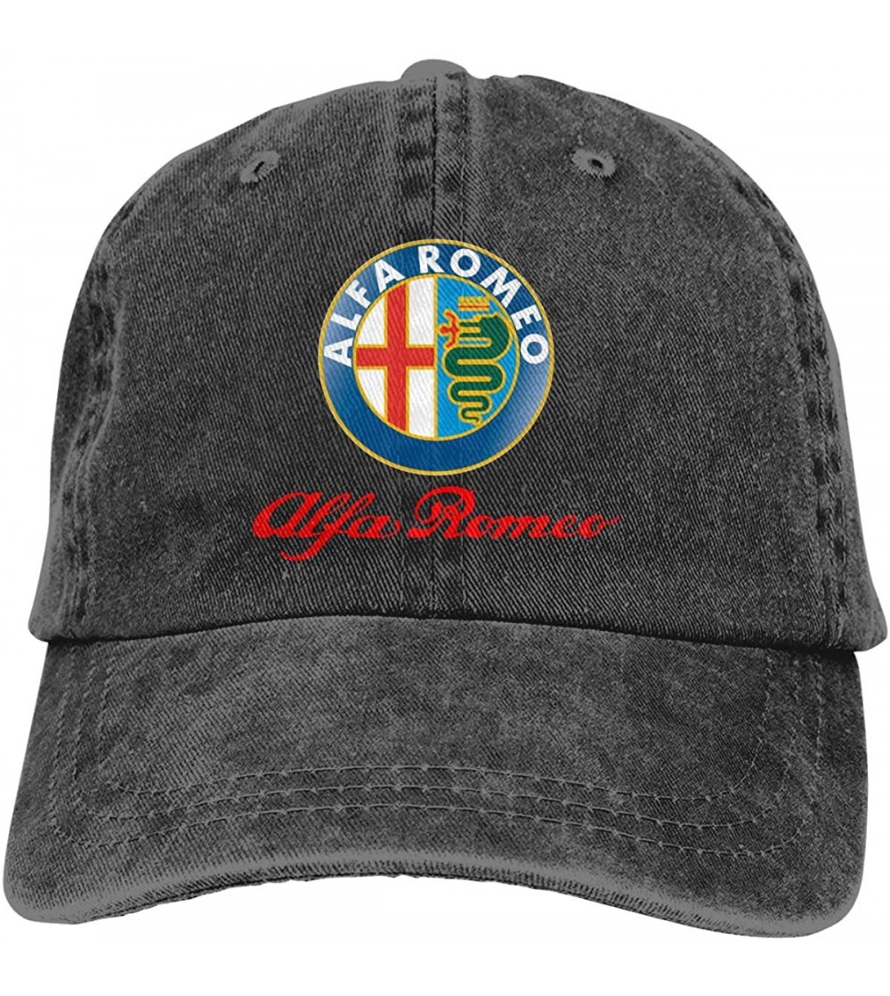 Baseball Caps Custom Printing Casual Dad-Hat Alfa Romeo Logo Cool Baseball Cap - Black - CF18W5YK3LM
