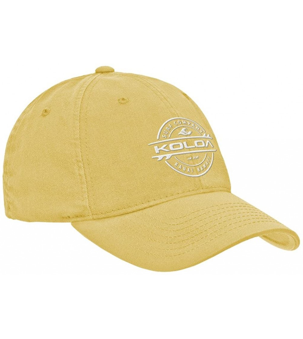 Baseball Caps Classic Cotton Dad Hats. Low Profile Adjustable Caps - Butter/W - CL12MXU3A7F