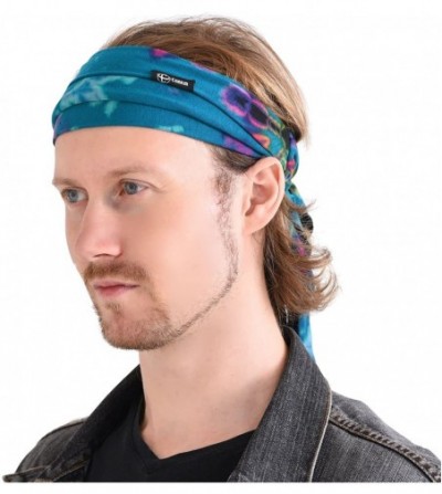Headbands Tie-Dye Headband Bandana Boho Hippie Retro Flower Psychedelic 60's - A - CZ186ZQSZYT